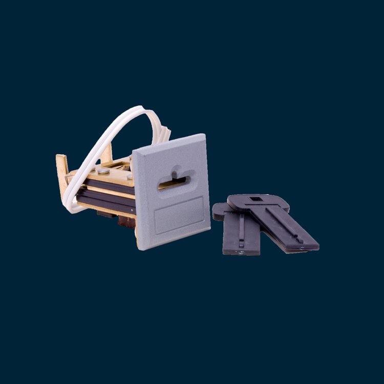 Magnetic key-switch, flush mount, coded   