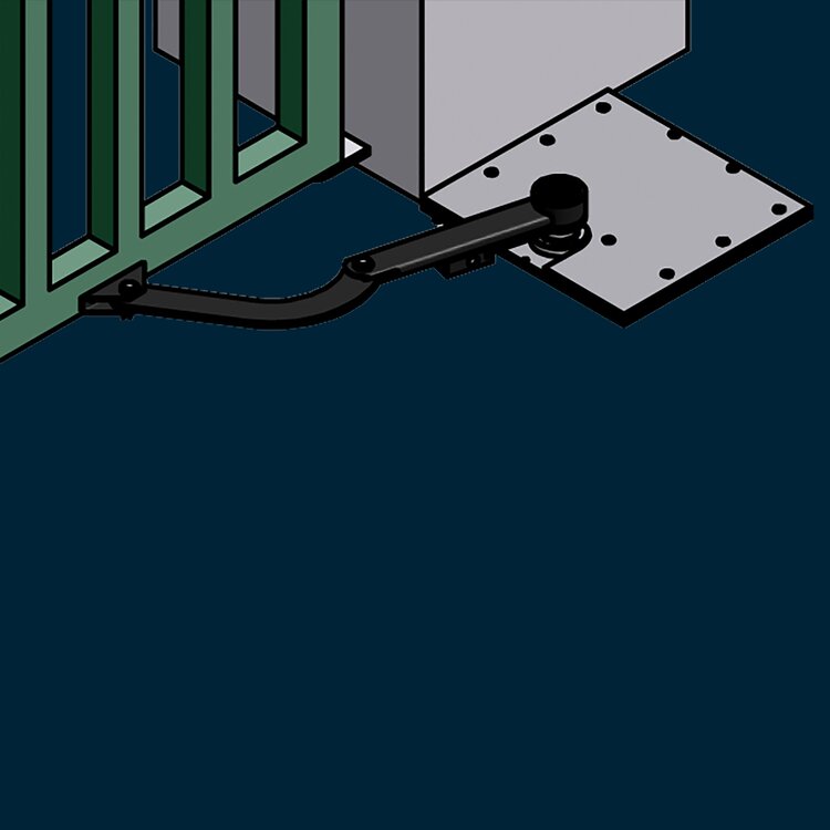 Articulated arm TERRA-S instead of standard gate support   