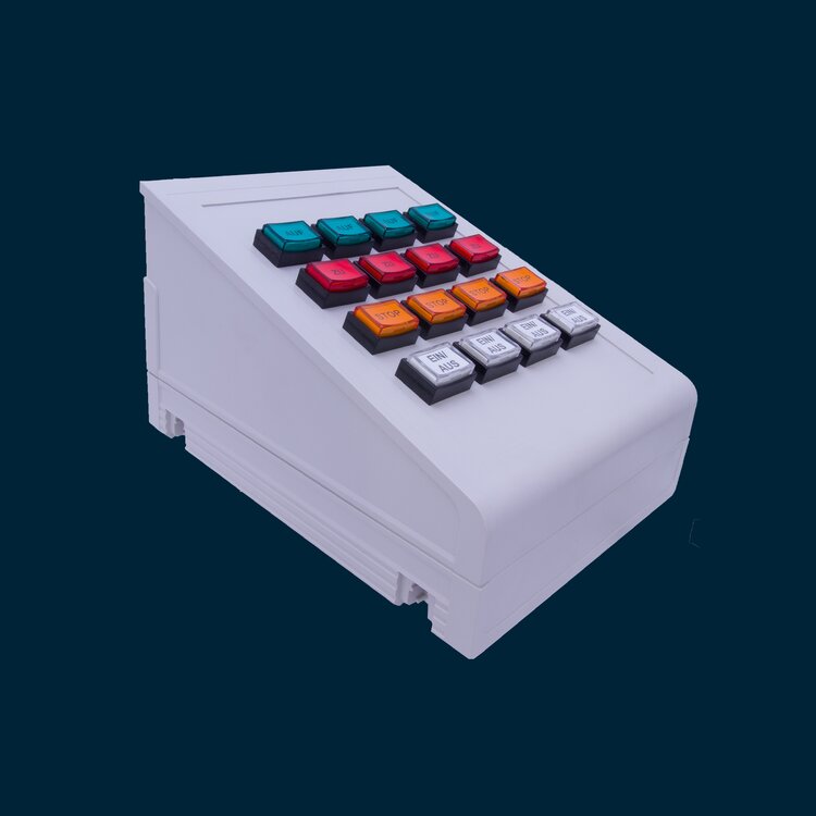 Desktop control panel for four barriers   