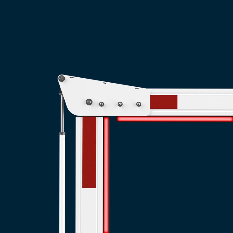 P 4000 LED Barrier boom with articulation kit, mounted   