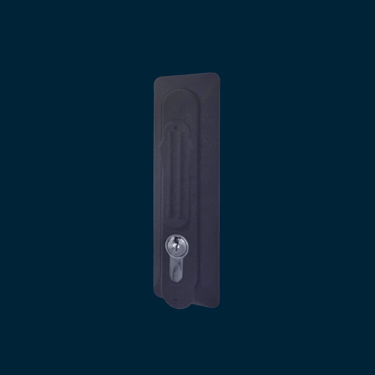 Swivelling lever lock for housing door