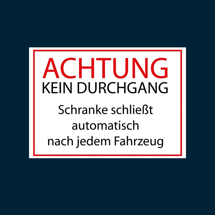 Folie Achtung kein Durchgang