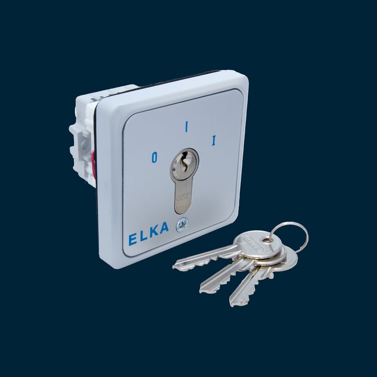 Key switch STR, flush mount, one side lockable   