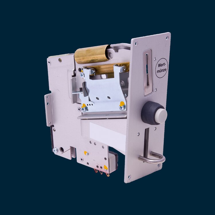 Token acceptor mechanical, for 1 token 28x2.3mm with hole   