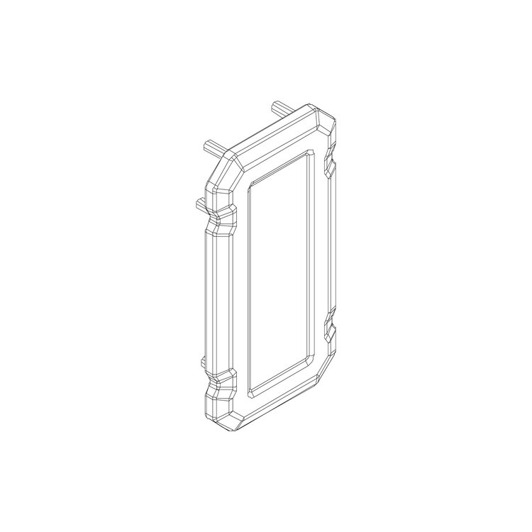 End cap for barrier boom 100x50mm for P/S 5000