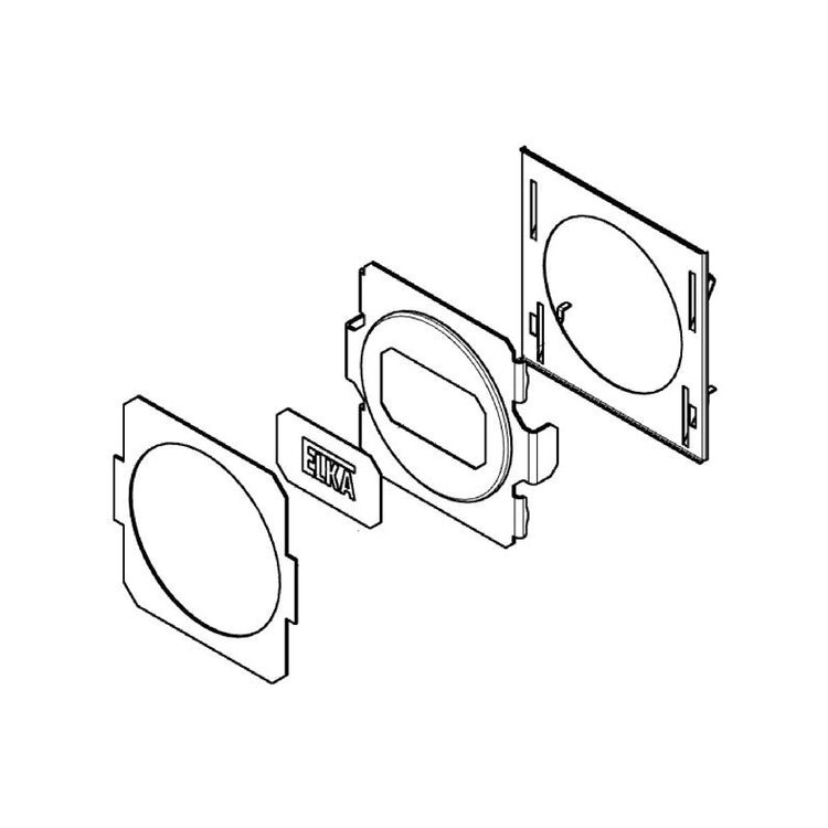 Side cover for housing for barriers P and T, set of 2   