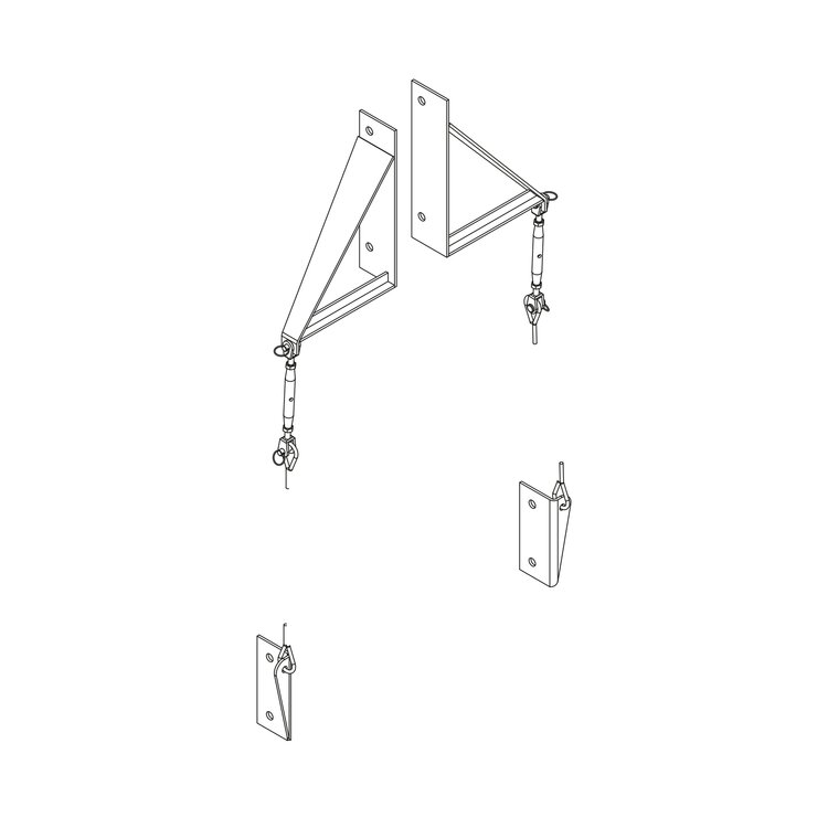 Stabilisation set for manual barriers