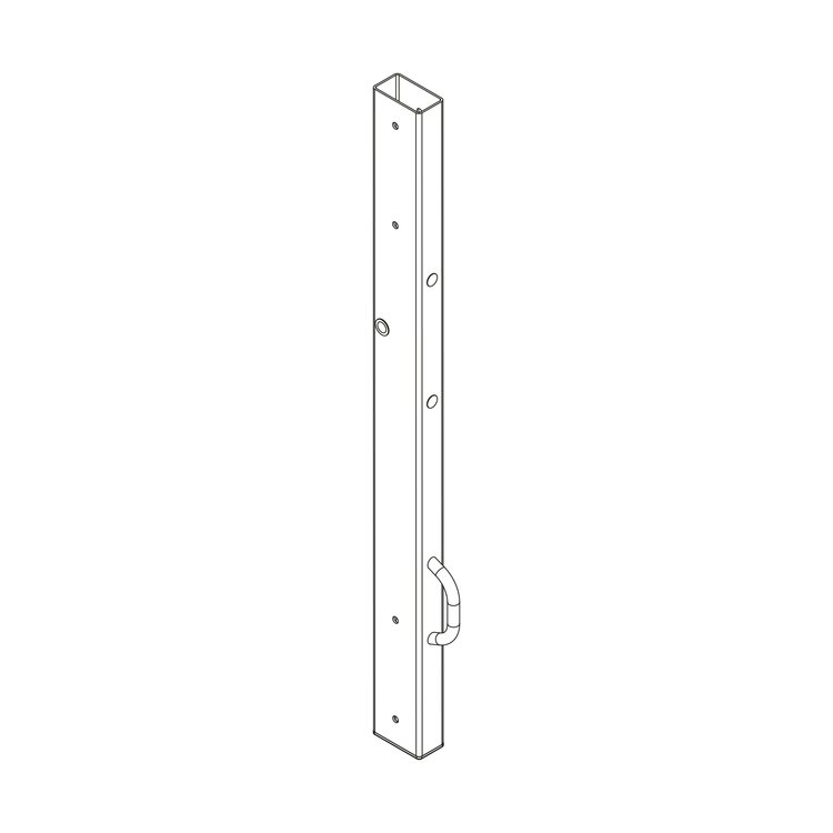 Boom holder L for manual barrier, RAL 3002