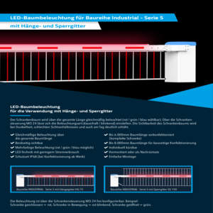 LED-Baumbeleuchtung mit Gitter für INDUSTRIAL-S Produktblatt