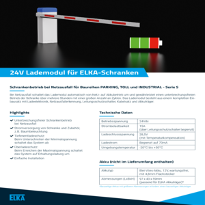 Lademodul Produktblatt