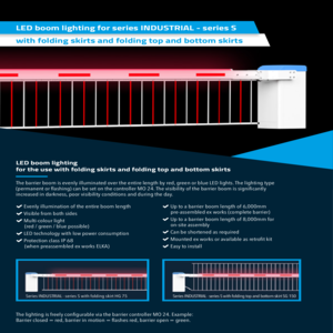 LED boom lighting with folding skirt for INDUSTRIAL-S Product sheet
