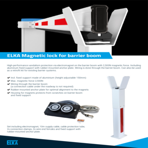 Magnetic lock for barriers Product sheet